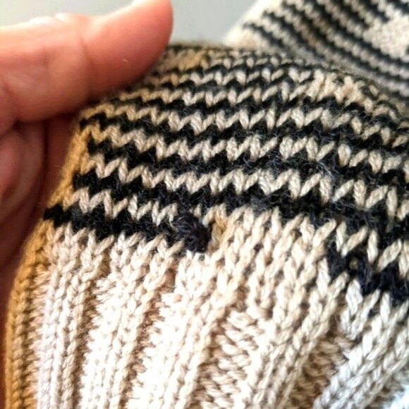 Blu Pepper taupe black cardigan sweater - great used condition - Large - Picture 8 of 9